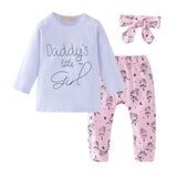 3Pcs Set Cotton T-shirt Pants