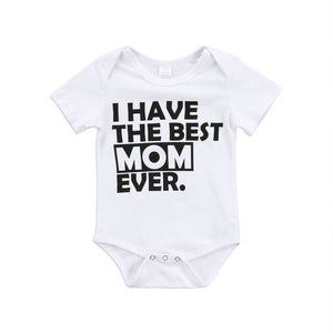 Baby Boy Girl Cotton Long Sleeve Letter  Bodysuit Clothes Outfits set