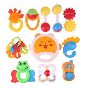 Baby Toys Plastic Silicone Hand Jingle Shaking Bell