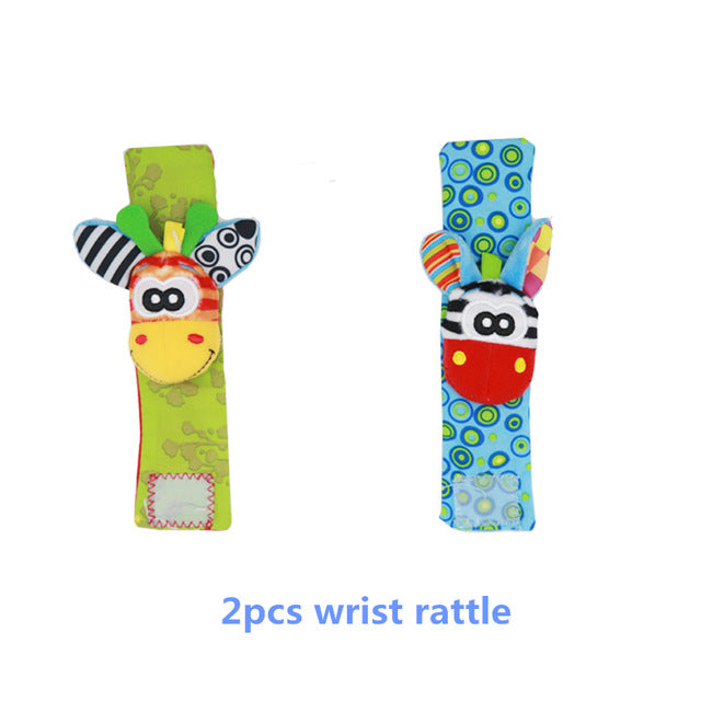 Infant Baby Kids Socks rattle toys Wrist Rattle and Foot Socks