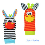 Infant Baby Kids Socks rattle toys Wrist Rattle and Foot Socks