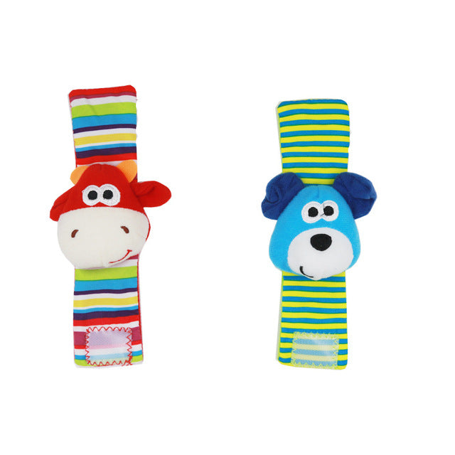 Infant Baby Kids Socks rattle toys Wrist Rattle and Foot Socks