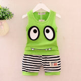 Cute Baby Boy Girl Embroidered Hat Vest Shorts