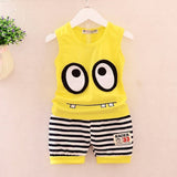 Cute Baby Boy Girl Embroidered Hat Vest Shorts